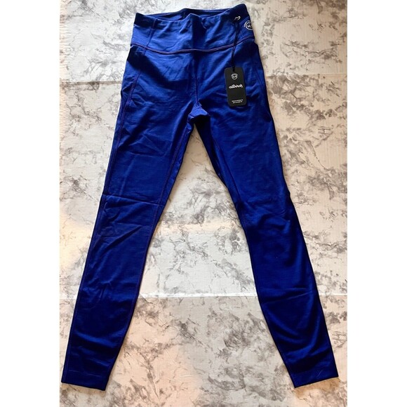 NWT Allbirds Natural Wool Blend Sustainable Legging Womens XS Blue Yoga Workout - Picture 1 of 10